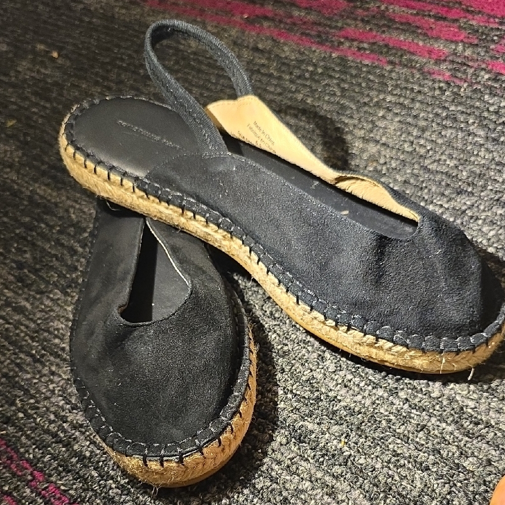 Something Navy Black Espadrille Shoes